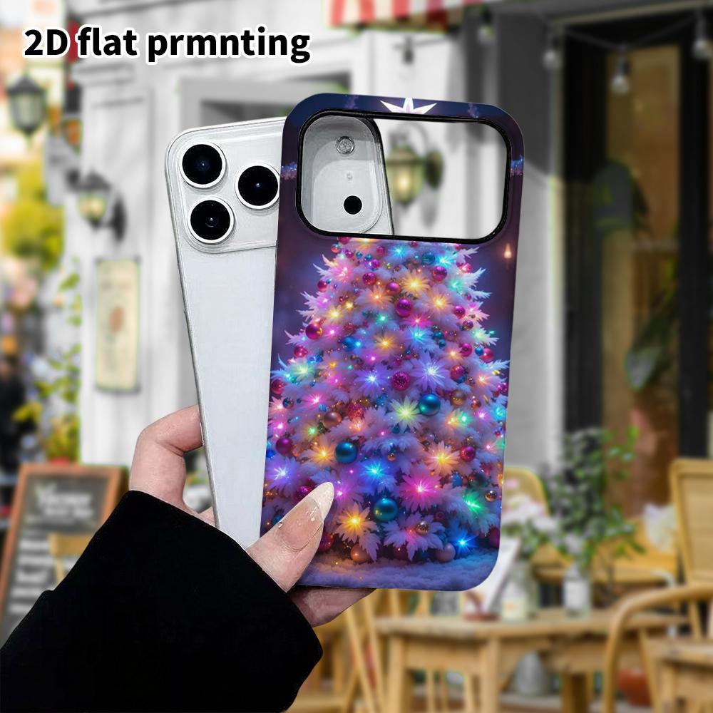 Phone Case: 2D Flat Design Suitable for iPhone 18 17 16 15 14 13 Pro Film Protective Case, Couple Style, Dreamy Neon, Christmas and Halloween Holiday 