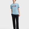 FILA Heritage Cloud Cool Antibacterial Breathable Casual Short Sleeve T-Shirt Men Tops Forget-Me-Not-Blue F11M518102FLB