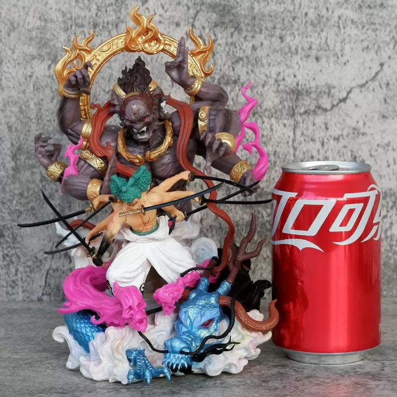 Replica One Piece Figure Roonoa Zoro-Onigirinine-Sword Style (Asura Form) Statue Model Collection Desktop Decoration Gift