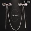 Premium Bow Pendant Hair Chain Niche Simple Rhinestone Tassel Hairpin Headgear Women'S Headdress