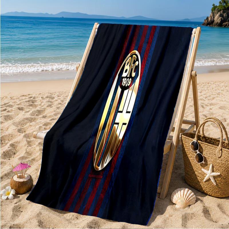 Bologna Crest Design Beach Towel Microfiber Beach Towel, Lightweight and Quick-Dry, for Summer Travel, Swimming Pool Fan Birthday Gift