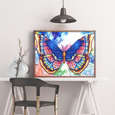 Neues Diamantgemälde in Sonderform bunter Schmetterling modernes Muster DIY 5D Teilbohrer Kreuzstich