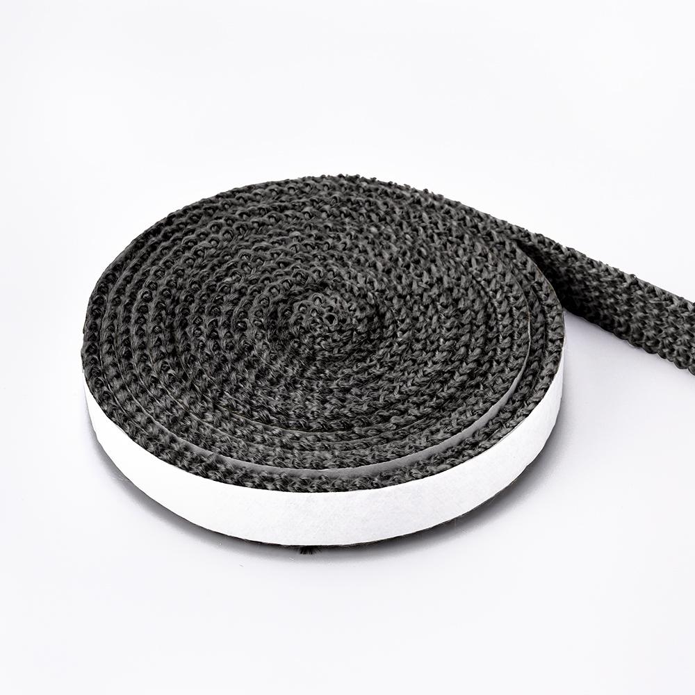 10/15mm Fireplace Sealing Rope Wood Burning Stove Door Self-Adhesive Fiberglass Sealing Cord Replacement  Black Gasket Tape