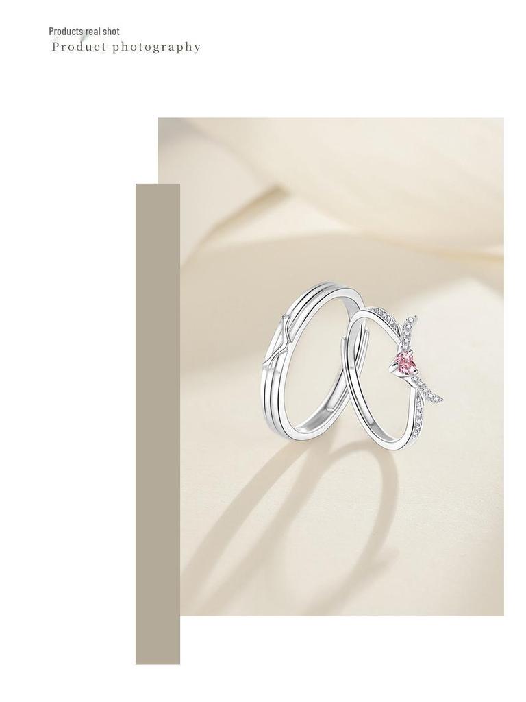 Engraved Pure Silver 999 Couple Rings - Simple, Original Birthday Gift Design