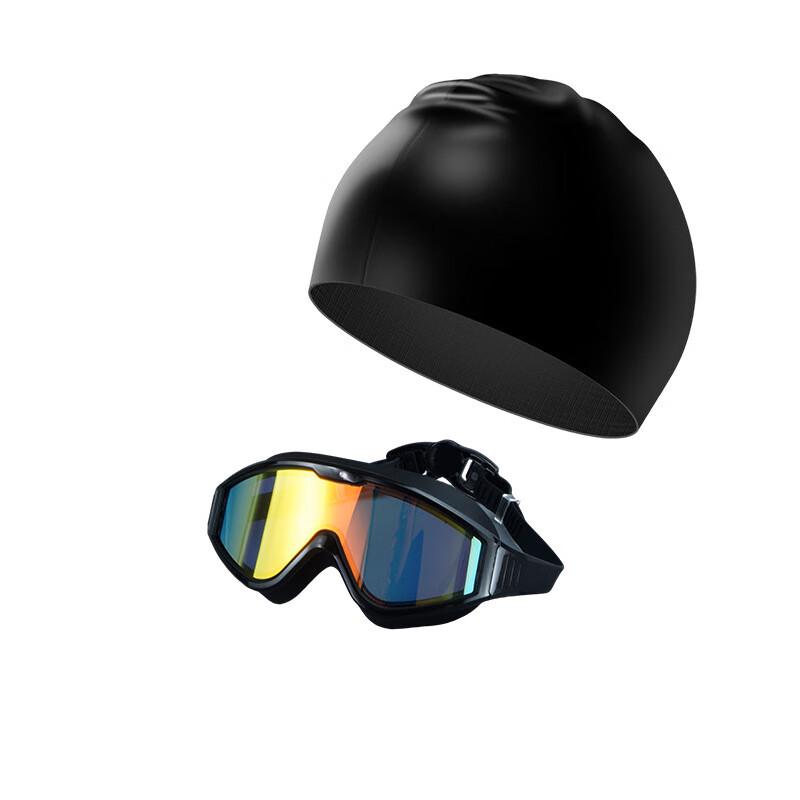 Professional Anti-Fog Swimming Goggles with Swim Cap Set