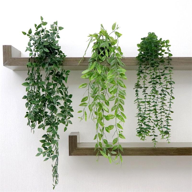 Long Artificial Vines Leaves Fake Hanging Plants Indoor Potted Plant Greeny Rattan Vine For Home Garden Wedding Decor
