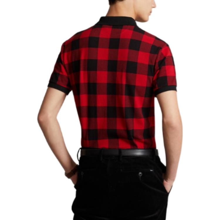 Polo Ralph Lauren FW22 Custom Slim Fit Check Logo Embroidered Short Sleeve Polo Shirt Men Polo Shirts MNPOKNI1N822035-620