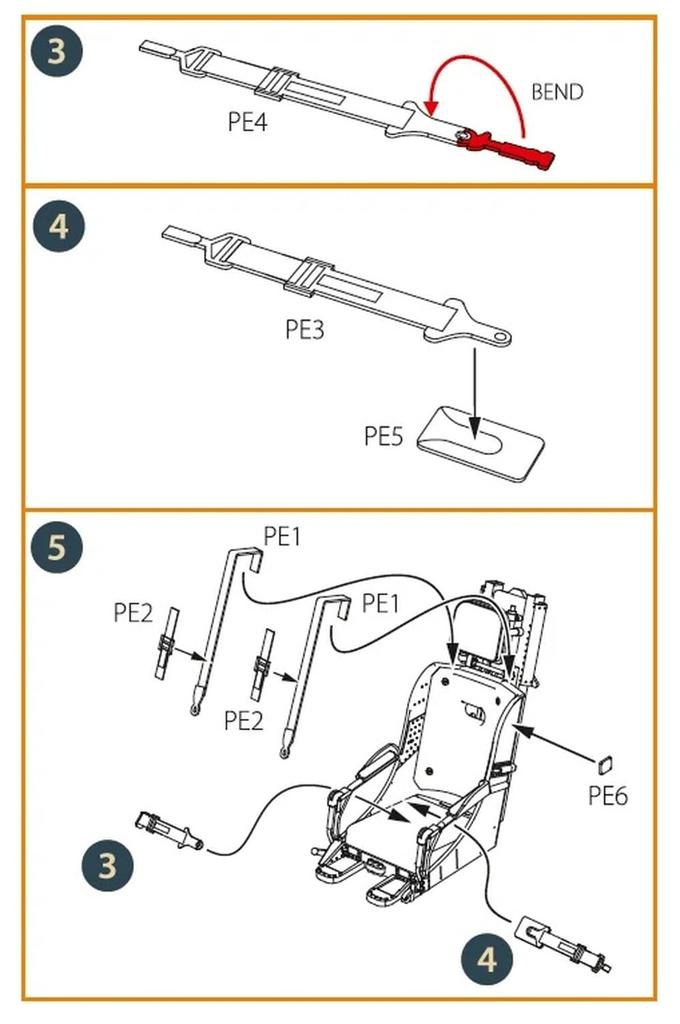 Clear North American Sabre Early Model Ejection Seat Clear Plastic Model Parts CPUA48047 Prop! 1/48 F-86A (for Prop) (Airplane)