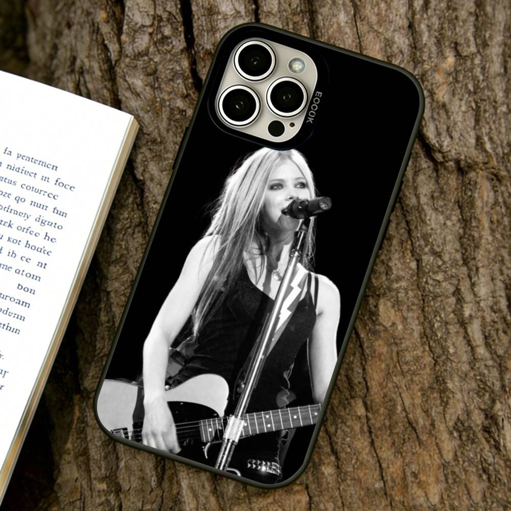 Avril Ramona Lavigne Phone Case For iPhone 17,16,15,14,13,12,11 Plus,Pro Max,XS,Colored Silver Plated Inside Cover