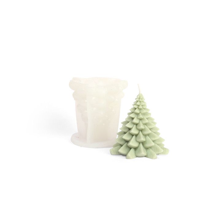 Silicone Mold for Candle Plaster or Resin Fir 8.5 Cm