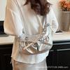 Korean versatile casual pleated lace drawstring design crossbody shoulder bag underarm bag niche lazy wind dumpling bag