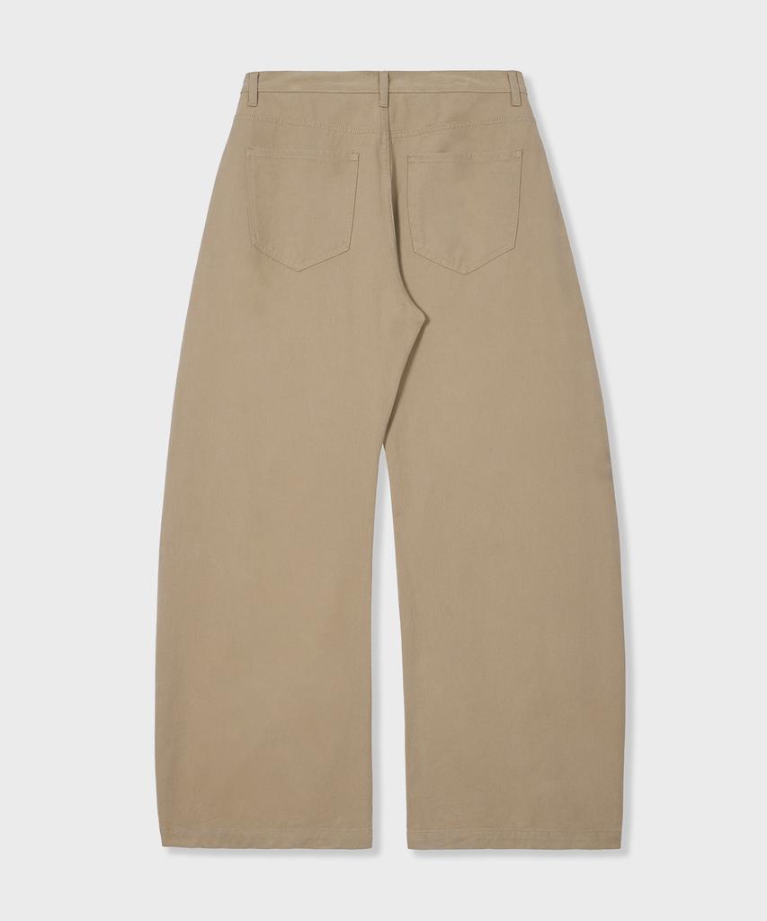 Good Life Works High Curved Wide Cotton Pants Beige