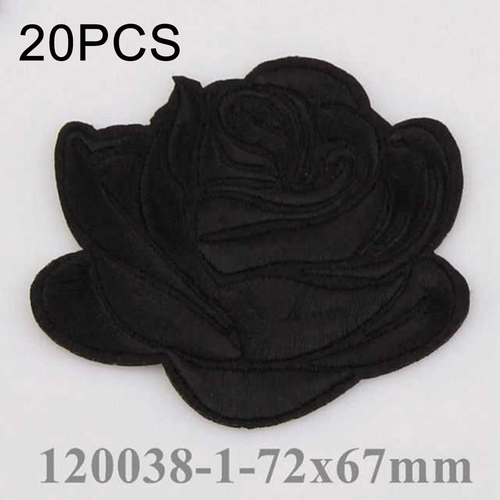 10Pcs Flower Rose Iron on Patches Embroidered Sew on Patch Appliques Patch for Clothing Jackets Backpack Repairing Decorations