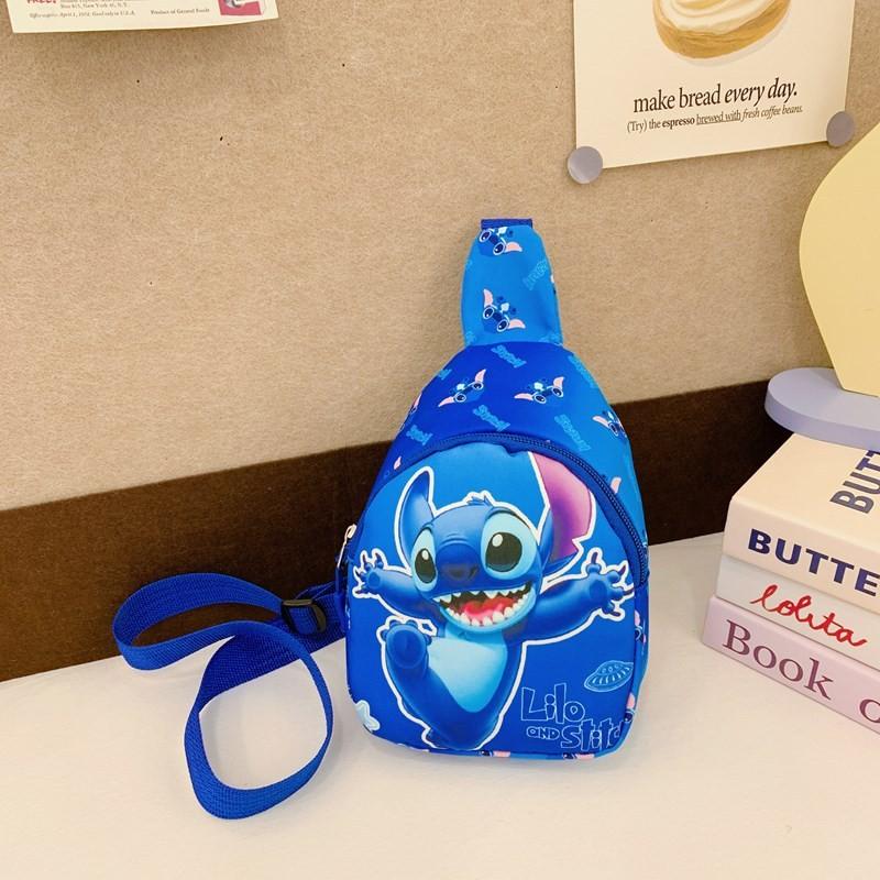 Stitch Kids Chest Bag Cartoon Nylon Small Crossbody For Toddler Daycare