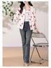 Women's French Retro Pony Print Chiffon Shirt - Elegant Designer Spring/Autumn 2026 Style