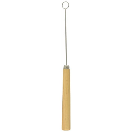 Tiger Crown Chocolate Decorating Tool, Silver, Natural Wood, 13 x 220mm, Small, Round, Steel, Chrome Plated, Wooden Handle, 1172