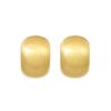 Matte Brushed Curved Oval Stud Earrings Minimalist Solid Smooth Block Shape Temperament Daily Ear Jewelry for Women