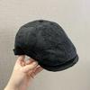 Thin Embroidered Flower Forward Hat Children Spring and Summer Literary and Retro Versatile Breathable Face Ducktongue Beret