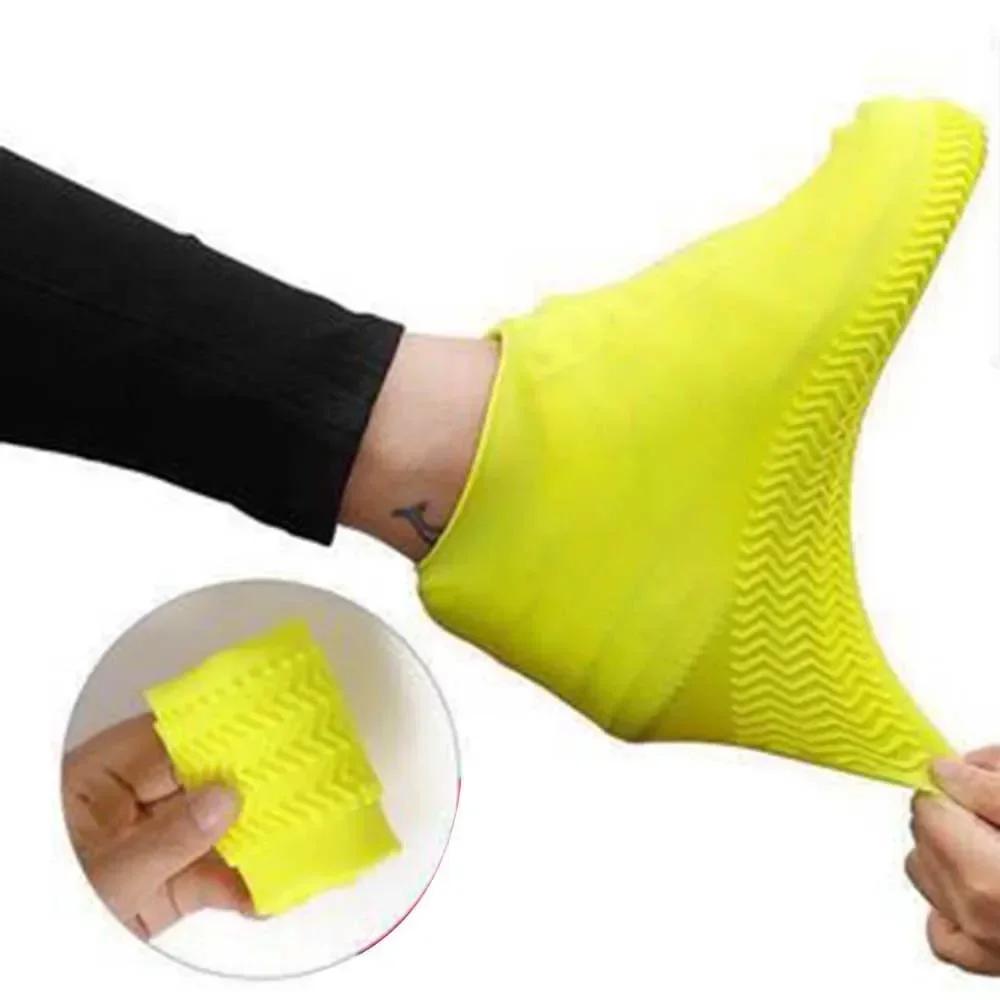 Water Proof Shoe Rain Shoe Protector Walk Waterproof Shoes Covers Footwear Gear. Reusable Outdoor Silica Gel Boots Resistant