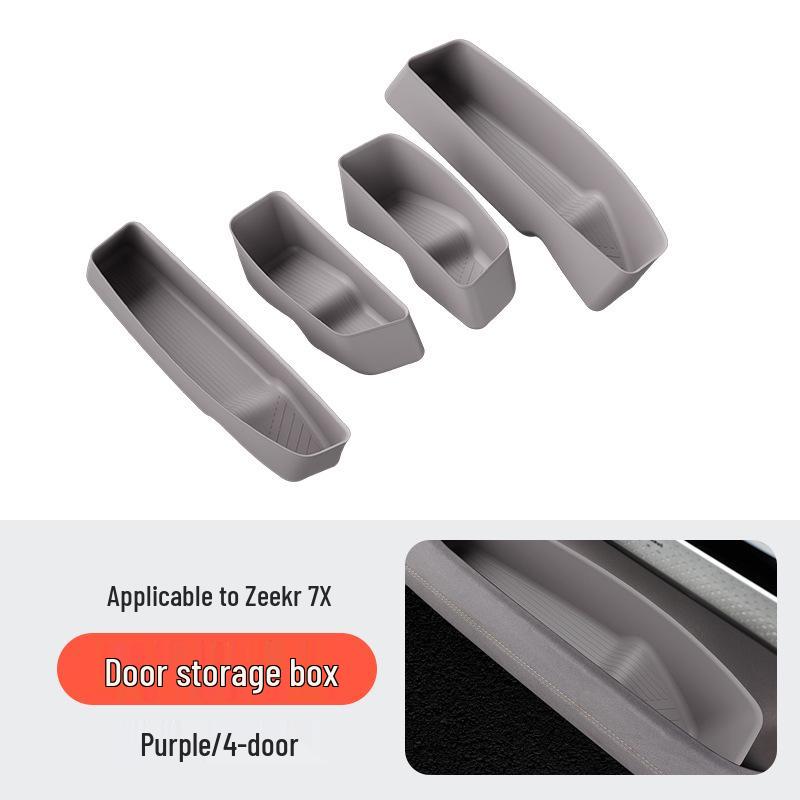 Caixas de Armazenamento Ocultas Compatíveis para 25 Modelos Zeekr 7X: Porta, Console Central, Debaixo do Assento, Apoio de Braço em Silicone