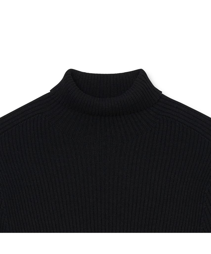 IOLO Women'S Wholegarment Rib Turtle_Black