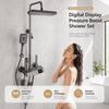High Pressure Digital Shower Faucet Set Intelligent Rainfall Shower Set  Bathroom Accessories