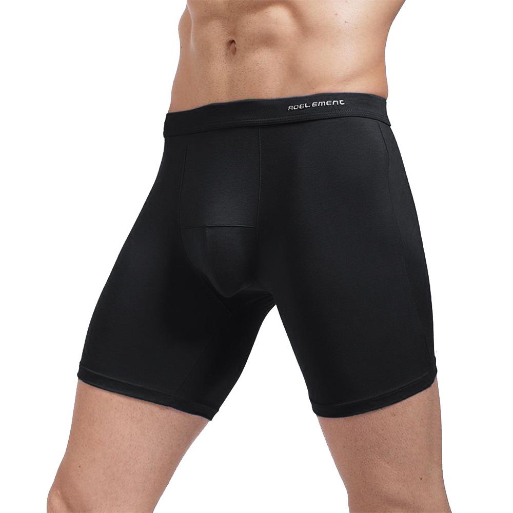 Men's Anti-Friction Quick-Dry Long Boxer Briefs for Running