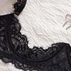 Women Black Lace Lingerie Set Underwire Push Up Bra Hollow Out Sexy Lingerie Set Lace Panty Matching Set