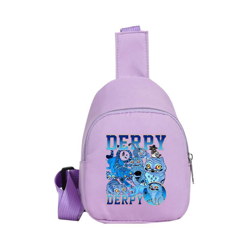 Versatile Messenger Bag Anime Cartoon Cartoon Print Cute Breast Bag Children'S Shoulder Bag