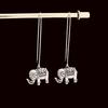 Silver-Plated Hand-Carved Pattern Circle Dangle Earrings for Women Retro Exaggerated Hypoallergenic Earrings Fashion Jewelry