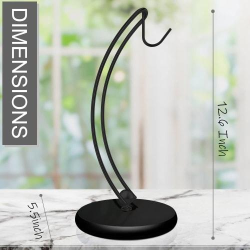 Signice Banana Holder Stand - Patented Modern Banana Tree Hanger with Wooden Base and Stainless Steel, Non-Toppling Banana Rack for Home Kitchen (Full