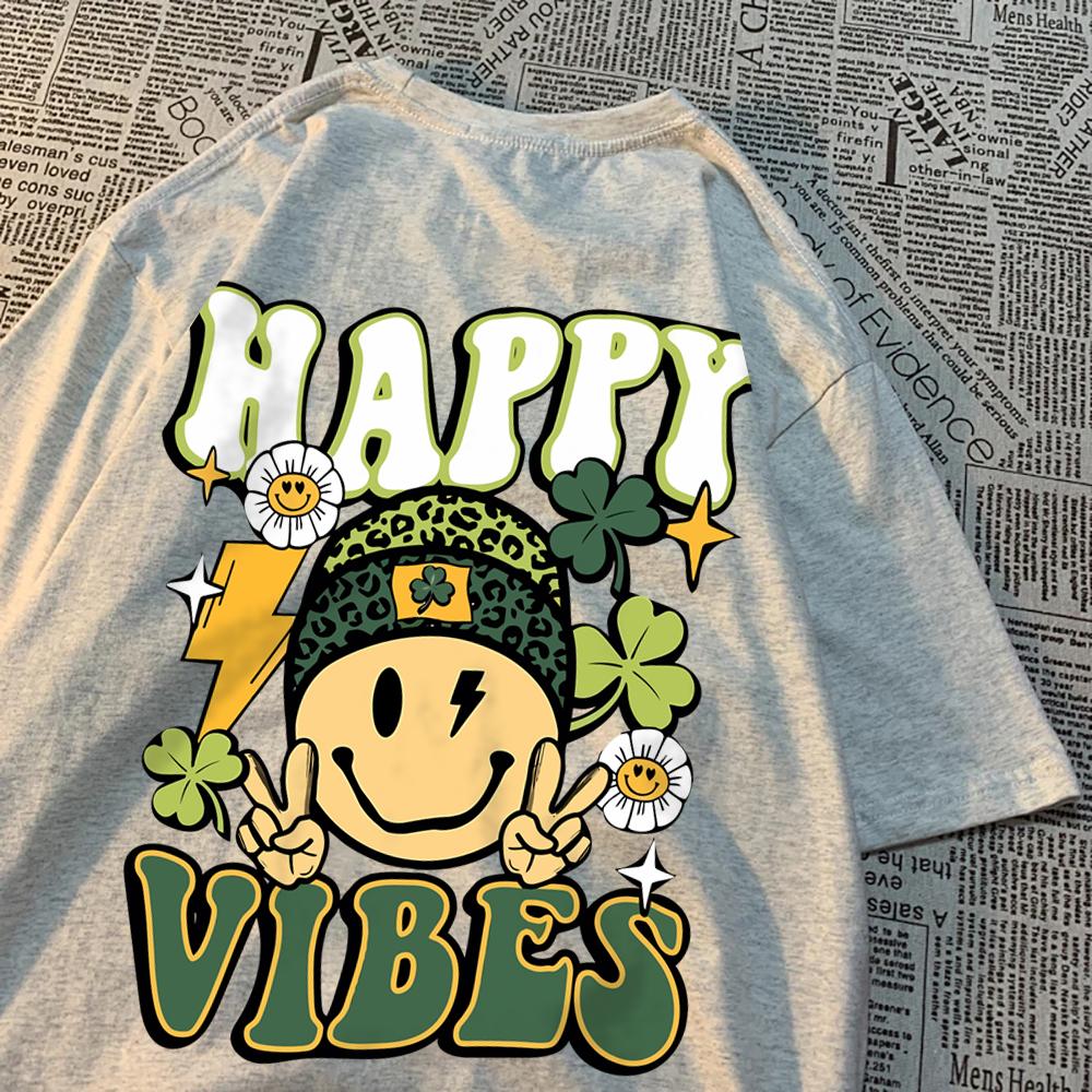 Happy Vibes Need To Maintain Daily Men T-Shirt Summer Crewneck Tee Clothes Summer Cotton Breathable T Shirt Crewneck Loose Tops