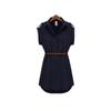 Elegant Summer Women's Shirt Dress In Chiffon With A Casual And Loose Fit