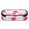 Pencil Case Roomy Interior 300D Polyester Zipper Closure with Main Compartment Mesh Pocket and Pen Slots for Everyday Study