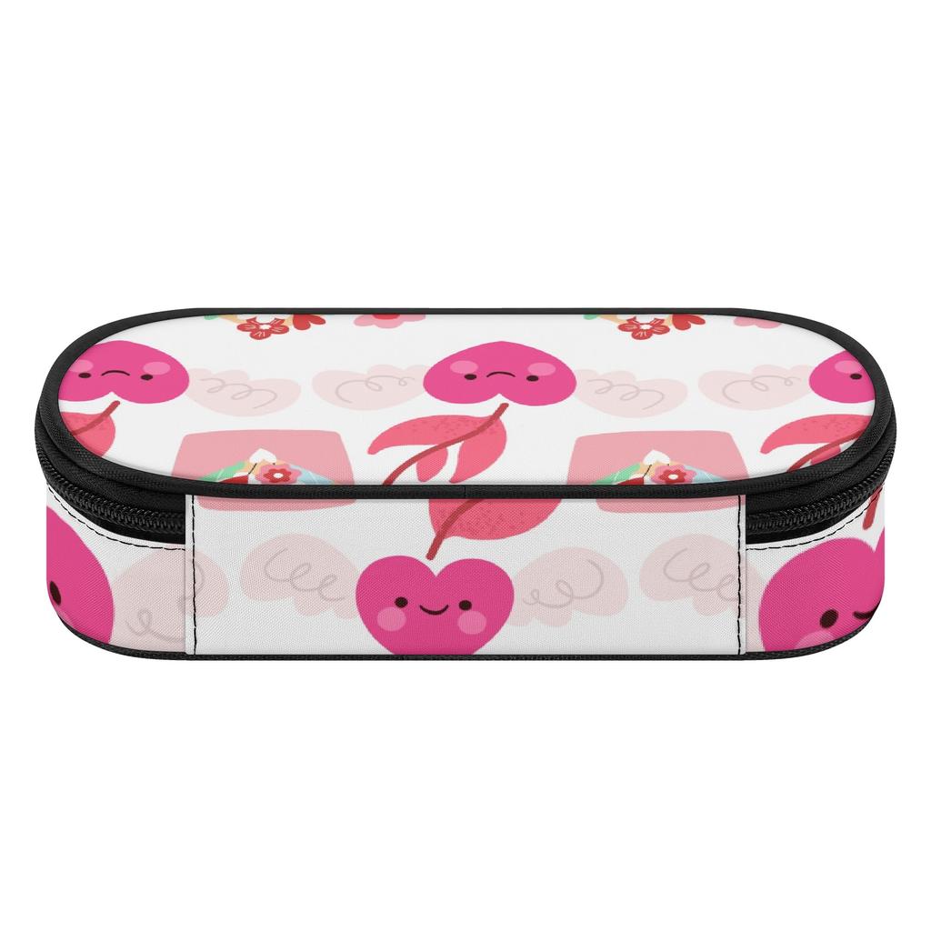 Pencil Case Roomy Interior 300D Polyester Zipper Closure with Main Compartment Mesh Pocket and Pen Slots for Everyday Study