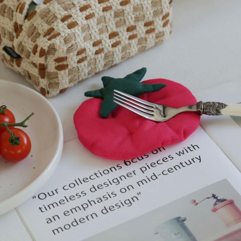 Tomatenform Untersetzer Weich Waschbar Mehrzweck Tischgeschirr Unterlage Für Zuhause Esstisch Dekoration Kaffeematte