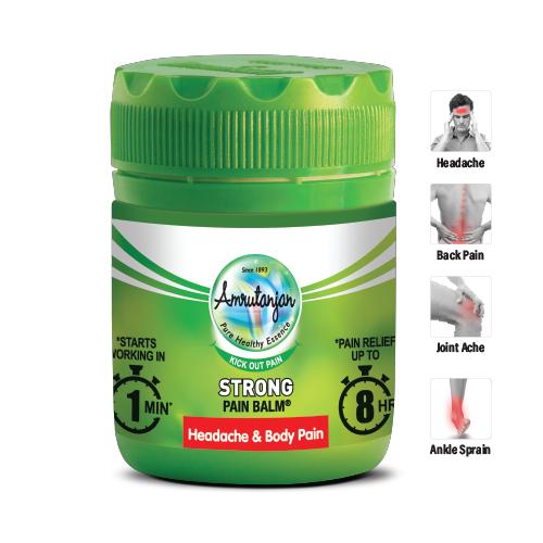 

Amrutanjan Strong Pain Balm 27.5 ml Pack of 2 | Quick Relief for Headache & Body Pain