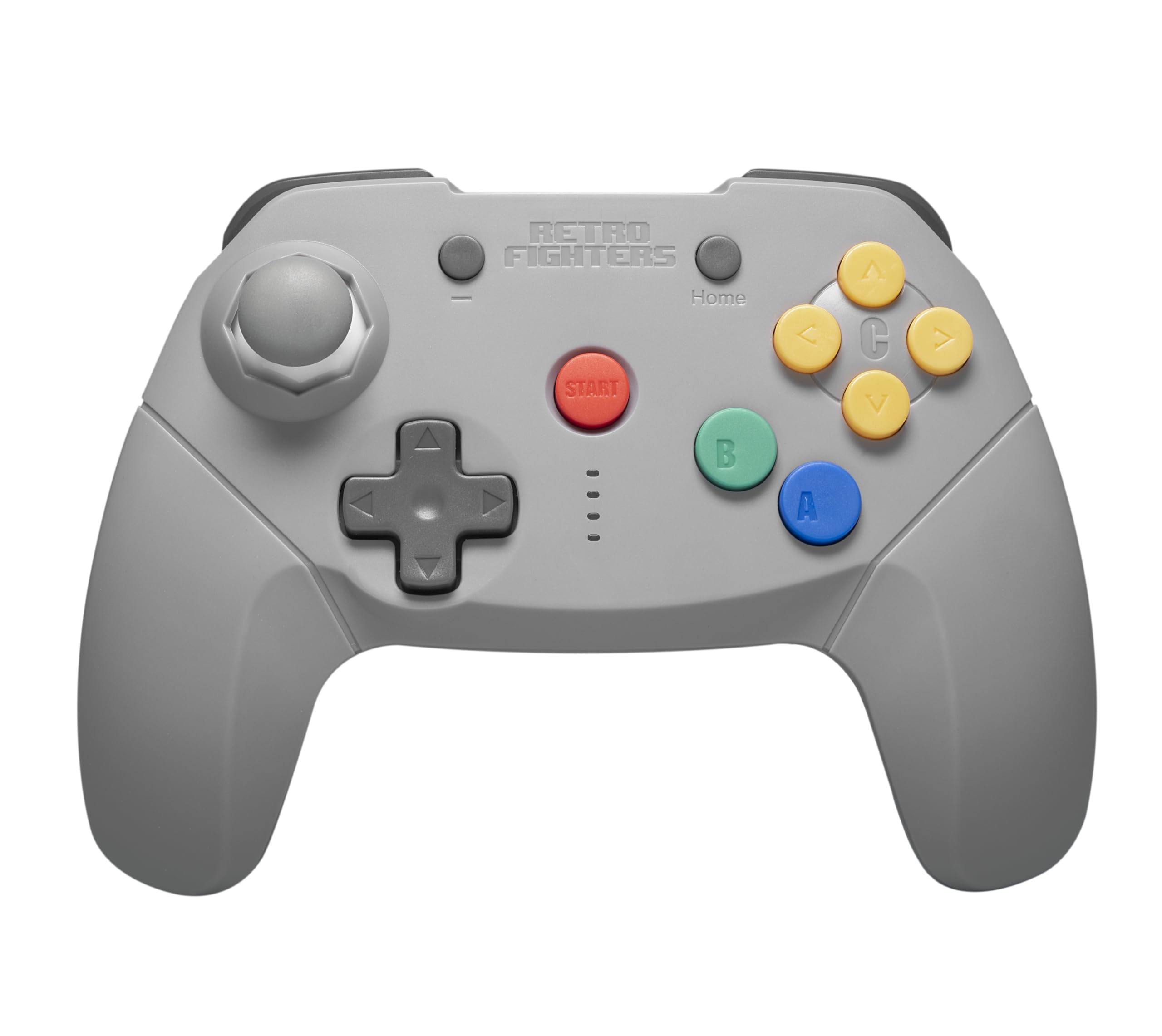

RETRO 64 Bluetooth N64 Controller for Switch FIGHTERS/BRAWLER Online/PC (Gray) серый