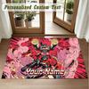 Crystal Velvet Square Rug Custom NameTransformers Pattern Non Slip Home Floor Decor Rug