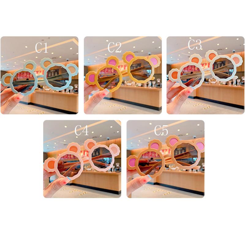 Children's Round Sunglasses Cute Cartoon Boys And Girls Mickey Mouse Ears Sunscreen Sun Glasses Fashion Versatile UV Protection Eyeglasses