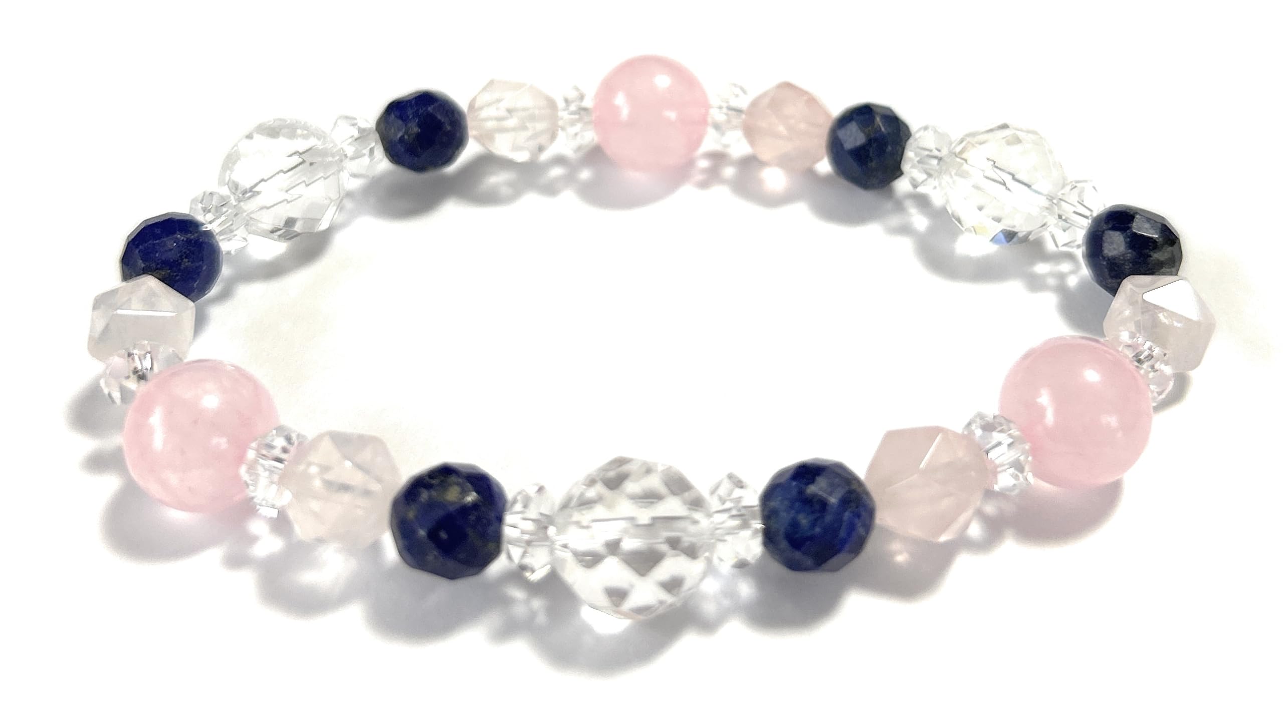 

Cute and Elegant Natural Stone Bracelet for Love Natural Power Stone Lapis Rose Inner Made in Japan [Malline Marine] Adults, Amulet, Stone, Bracelet,