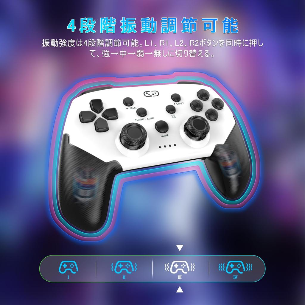 Bingoods Switch 2 Pro Controller with Back Macro Bluetooth Wireless Gyro Sleep Wake Compatible with Switch Includes Japanese Instruction Manual