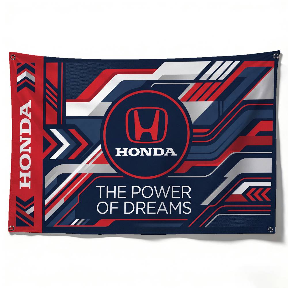 BWG5  FOR HONDA RACING Decorative Flag High Quality Polyester Fade Resistant Machine Washable Indoor Outdoor Hanging Banner