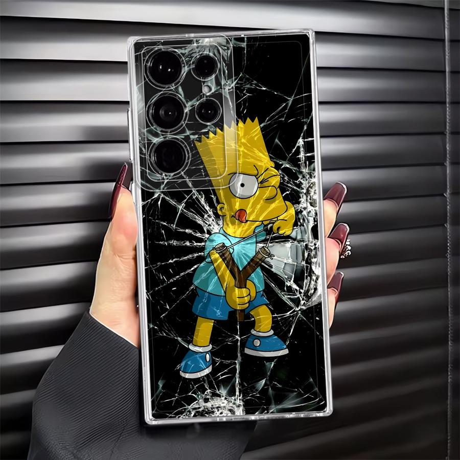 Case for Samsung Galaxy S26 S22 FE S25 Edge S20 Plus S23 Ultra S24 Note 20 Ultra 10 S21 Phone Cover Cute S-simpsons Cartoon