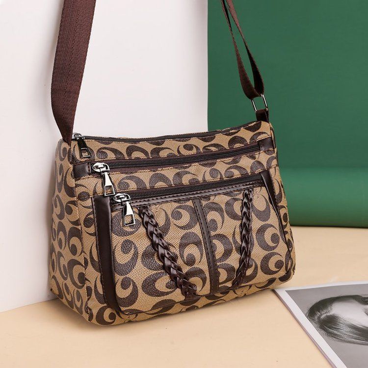 Casual Pu Large Shoulder Bag For Women With Print Style For Daily Use