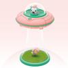 Cute Pet UFO Night Light, Cartoon Ornament Lamp, USB Rechargeable Stepless Dimmable LED Light
