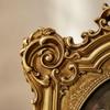 Porta-Retrato Oval Ornamentado de Mesa com Suporte Clássico para Lareira, Prateleira