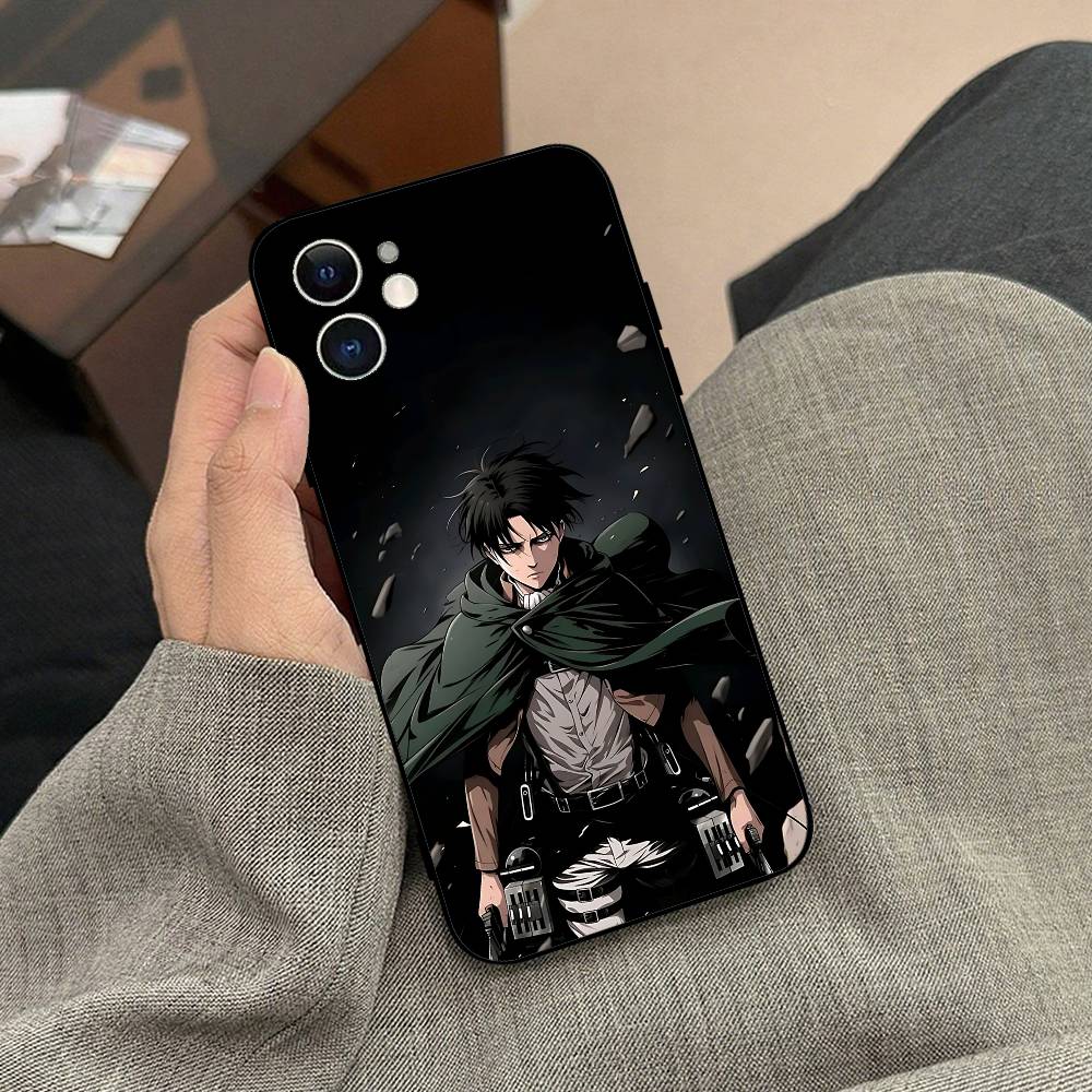 Levi B-AckermanY Attack On Titan Phone Case Black Phone Case For IPhone 17/16/15/13/14 Pro Max/ 11Plus/X/Xr/Xs Max 13mini