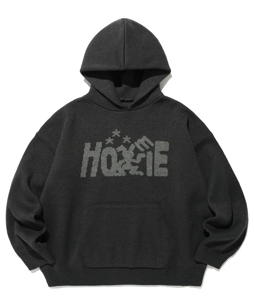 ISTKUNST Homie Hood Knit_Black(Ik2Dfmk640A)