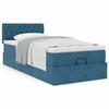Maison Exclusive - Cadre de lit ottoman avec matelas bleu foncé 100x200 cm velours